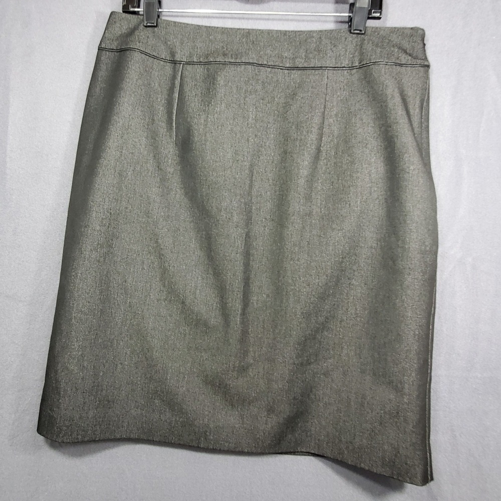 Dana Buchman Gray Pencil Skirt Size 12 Professional Career Stretch Lined